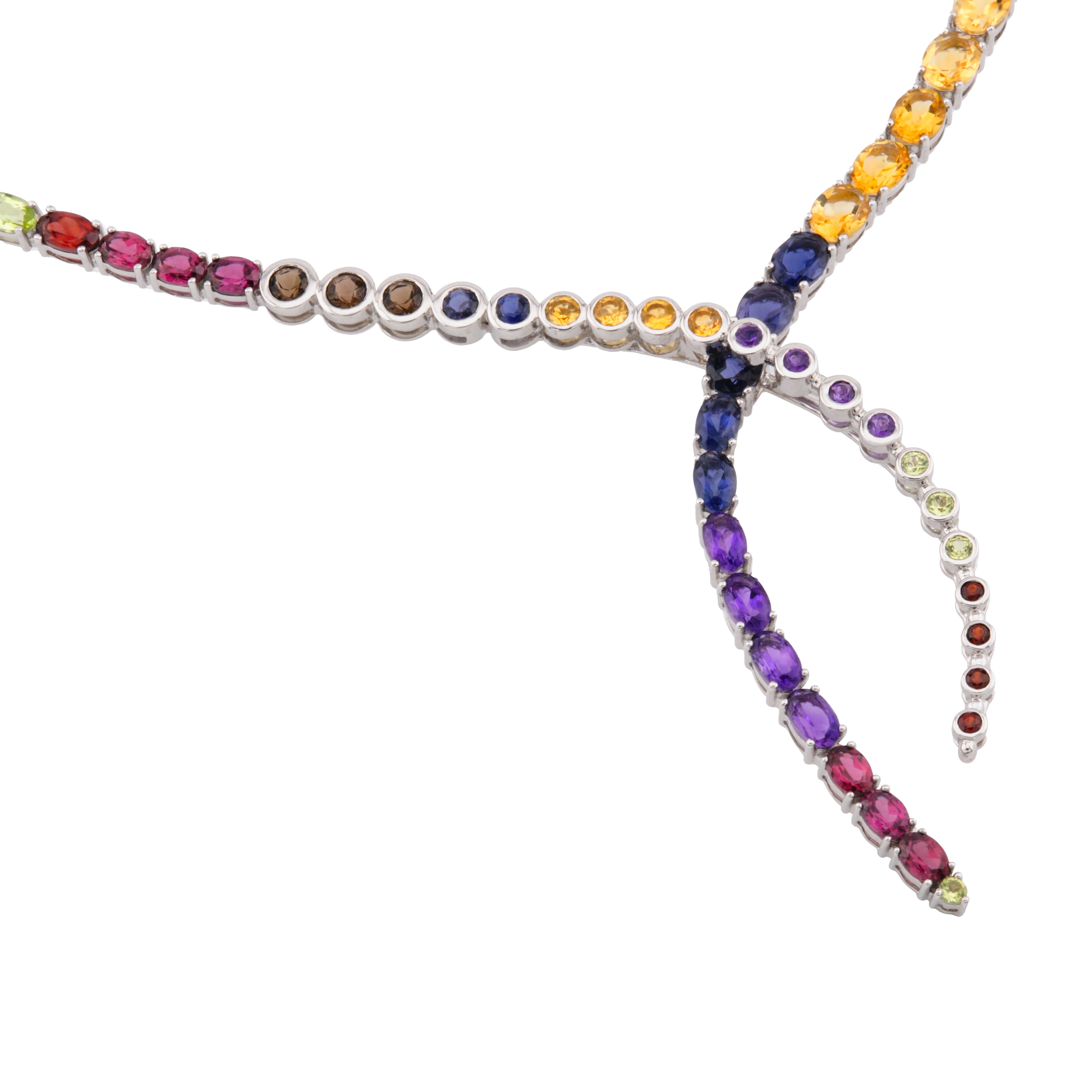 Multi Gemstone Collar Necklace