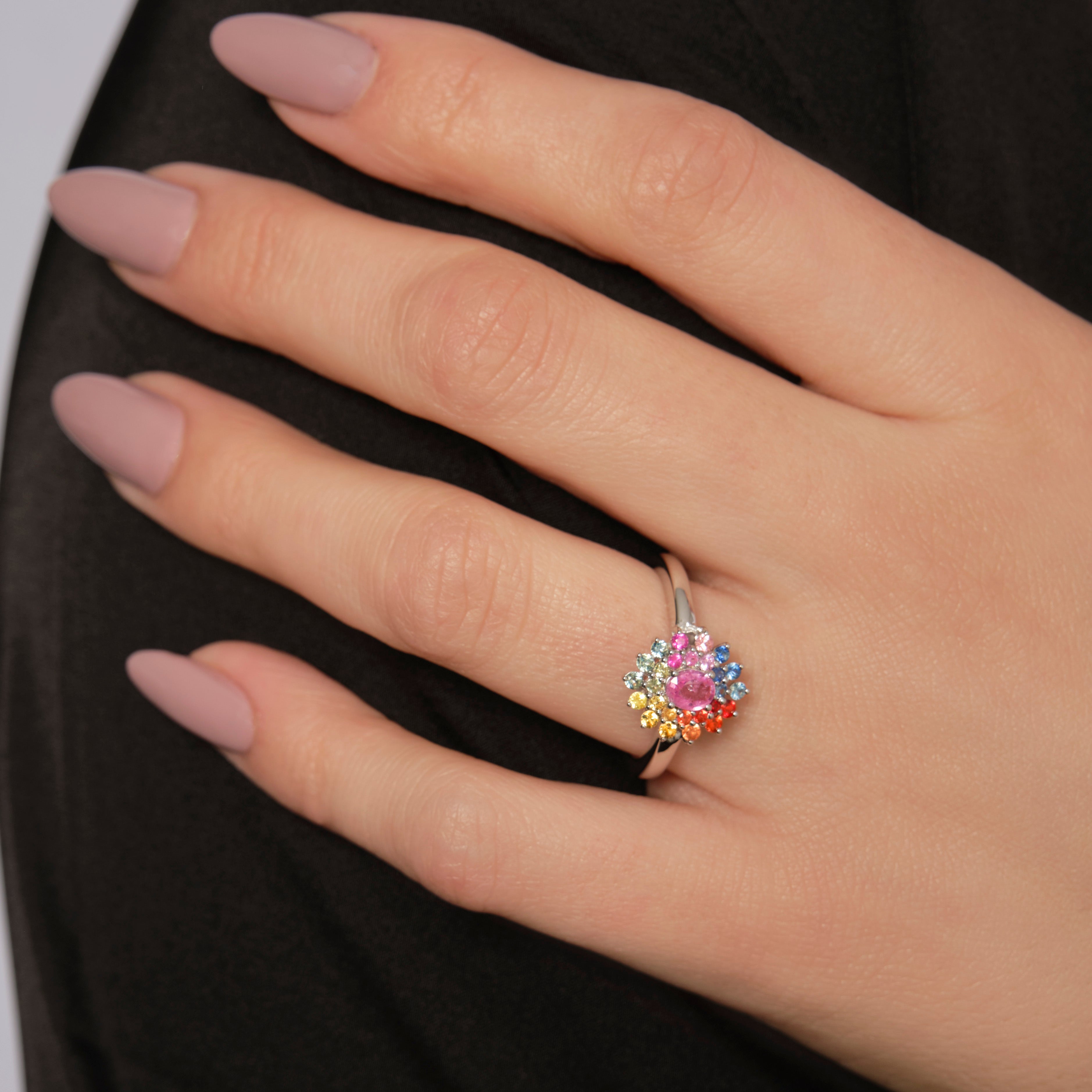 Rainbow Sapphire Ring