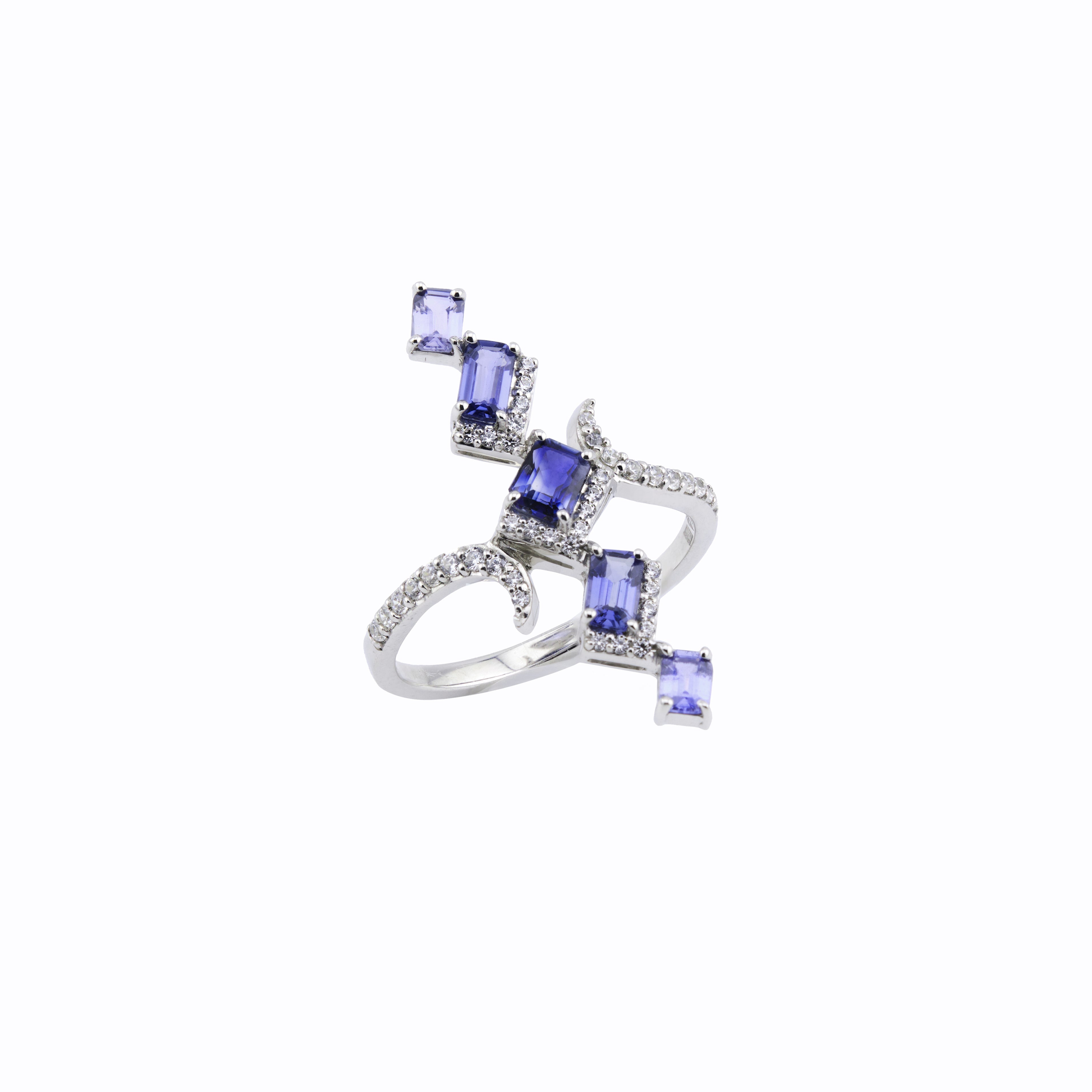 Blue Ombré Sapphire Ring