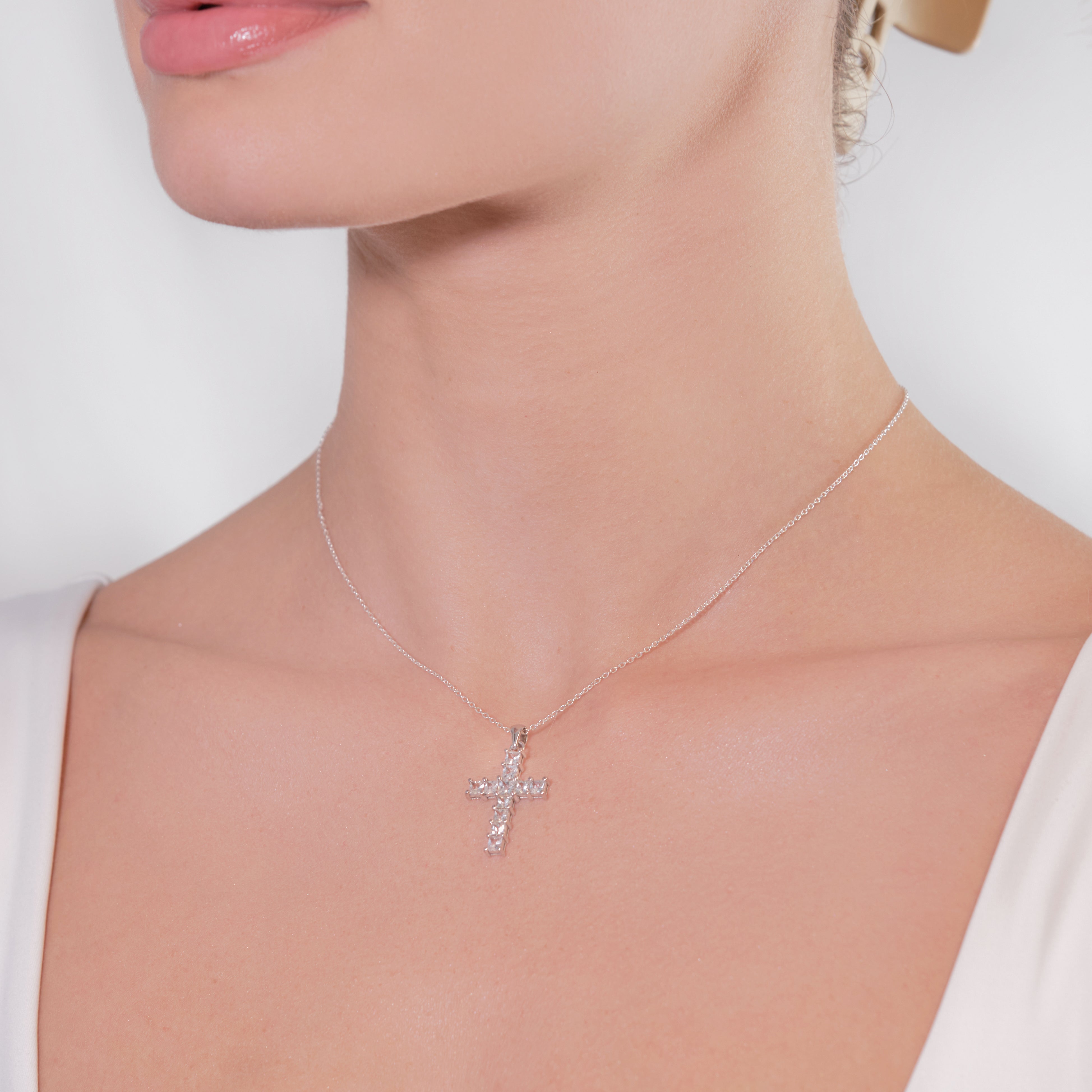 Sapphire Cross Pendant