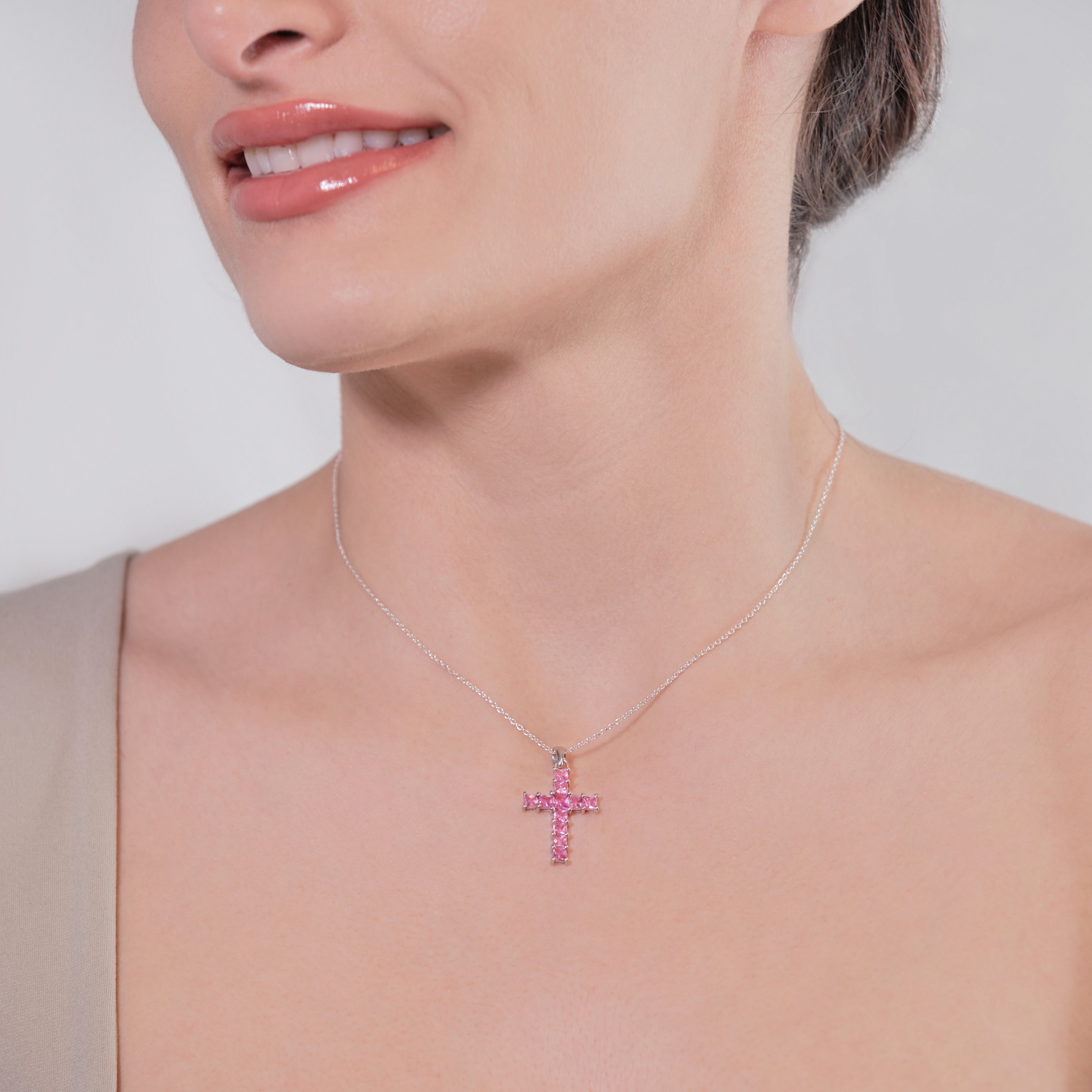 Sapphire Cross Pendant