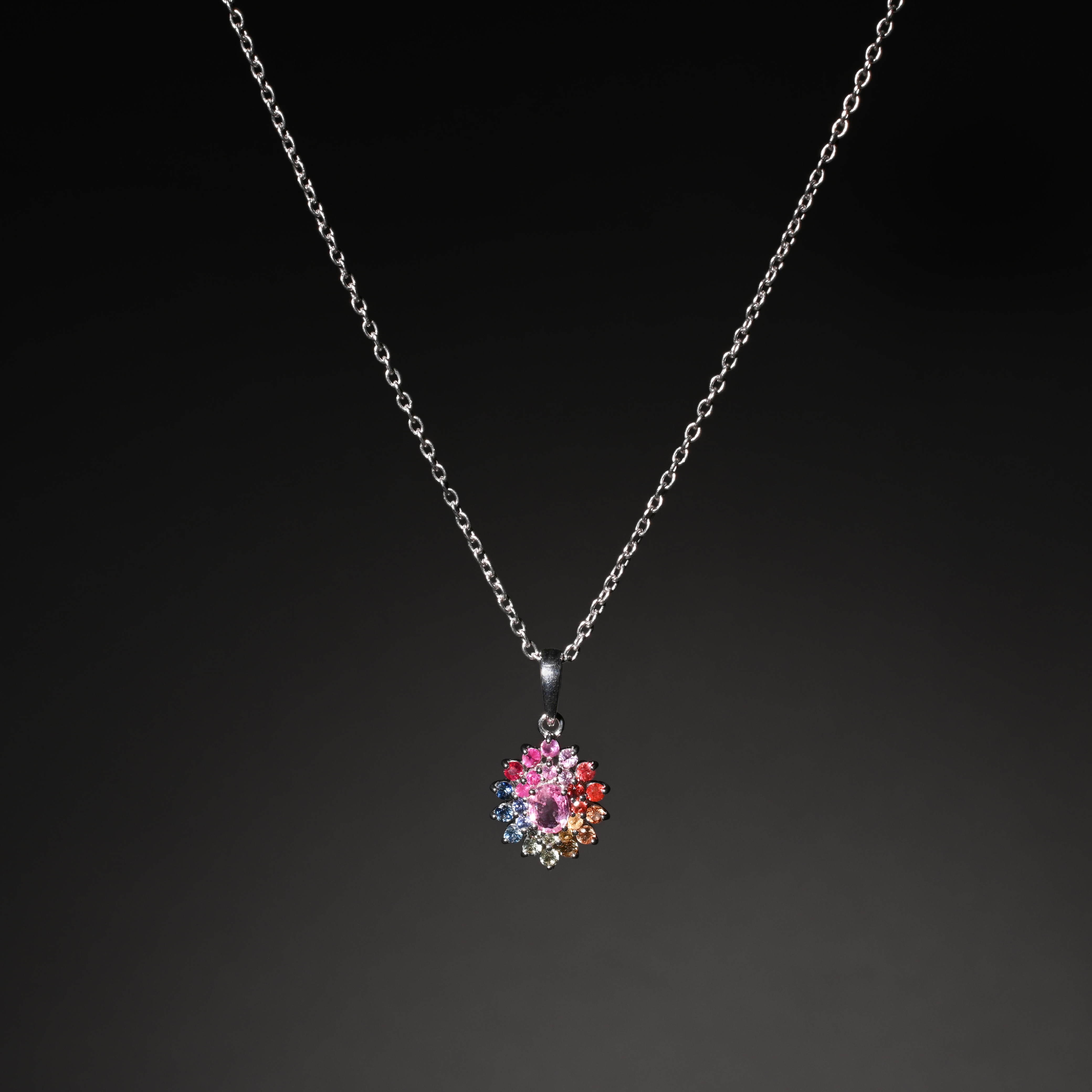 Rainbow Sapphire Necklace