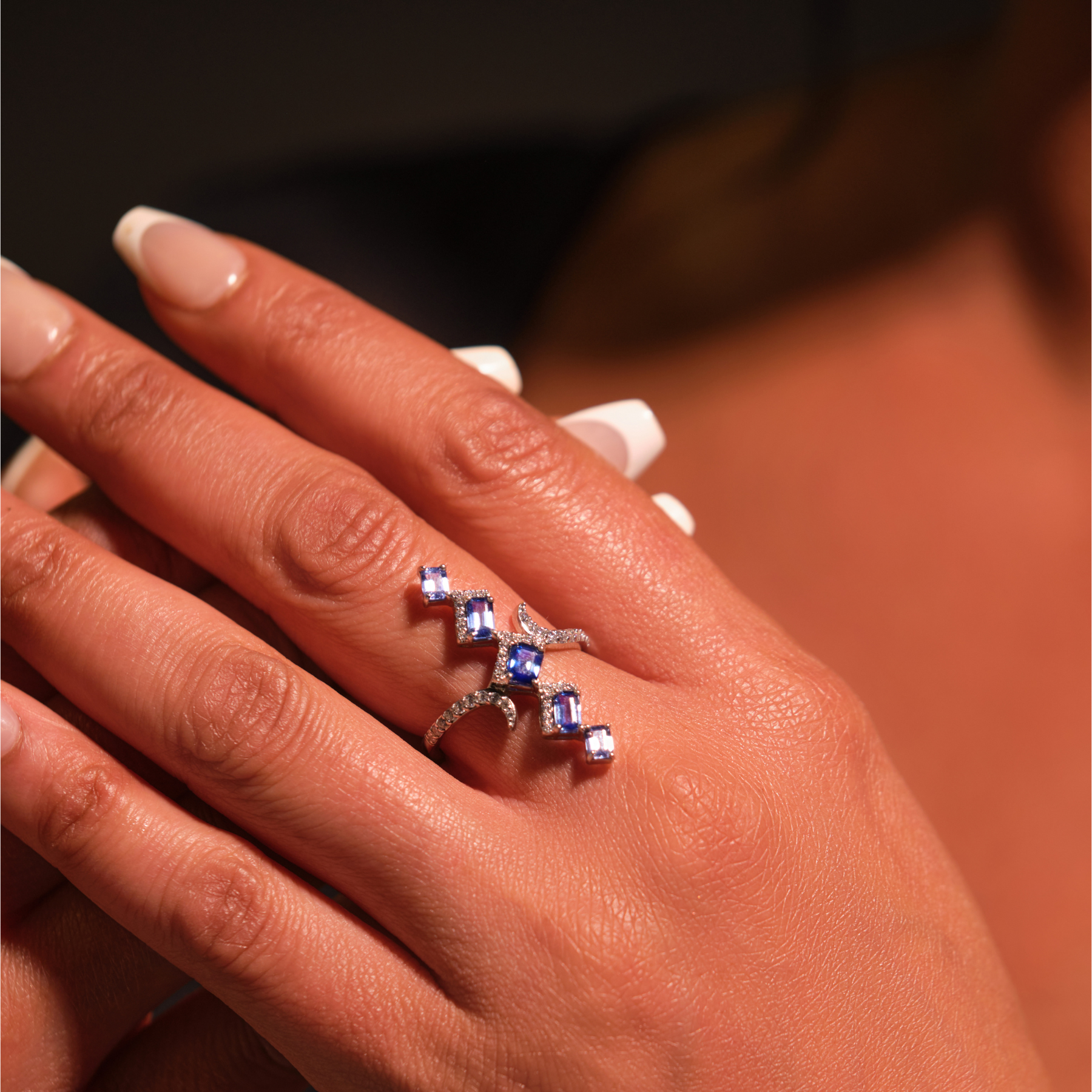 Blue Ombré Sapphire Ring