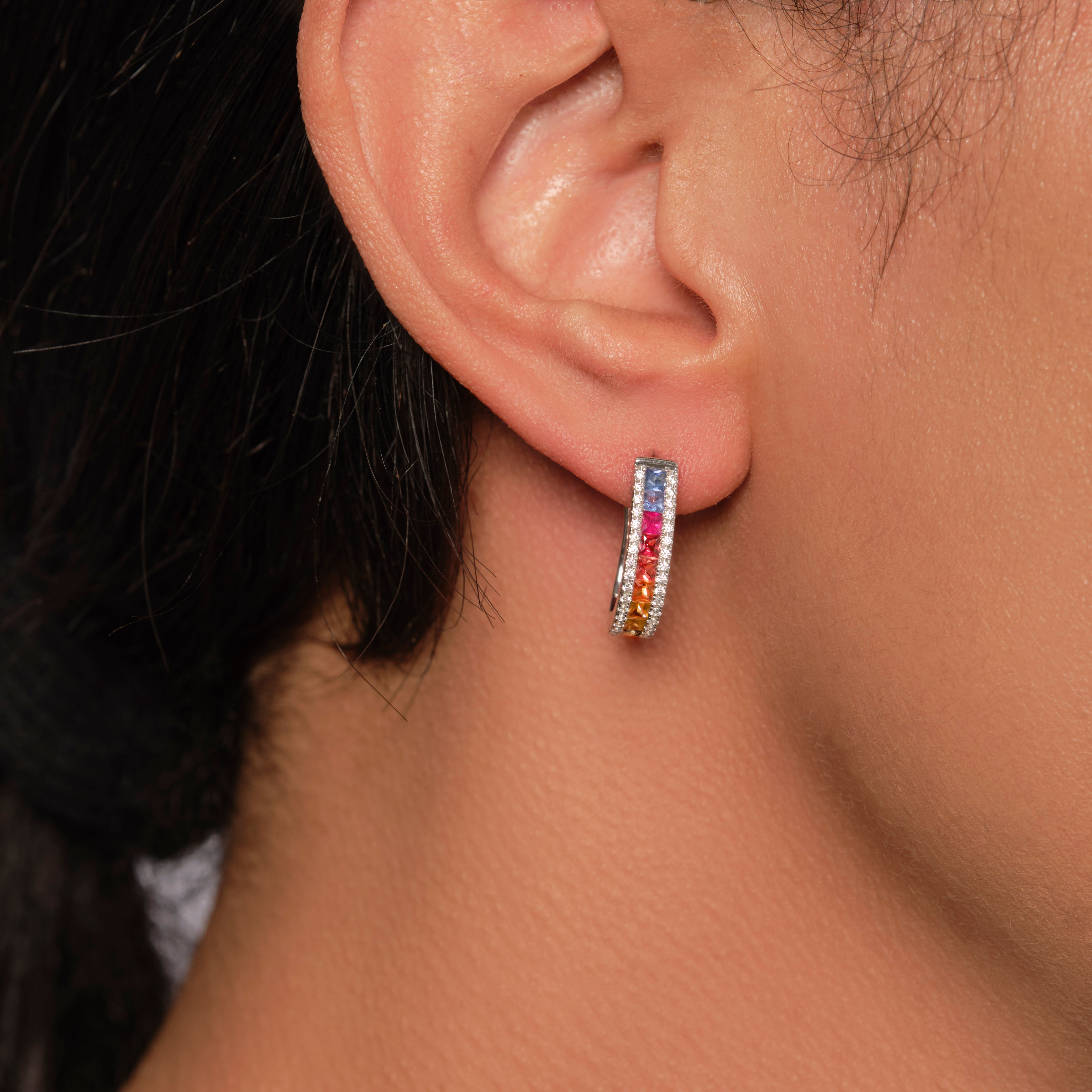 Sapphire Hoop Earrings