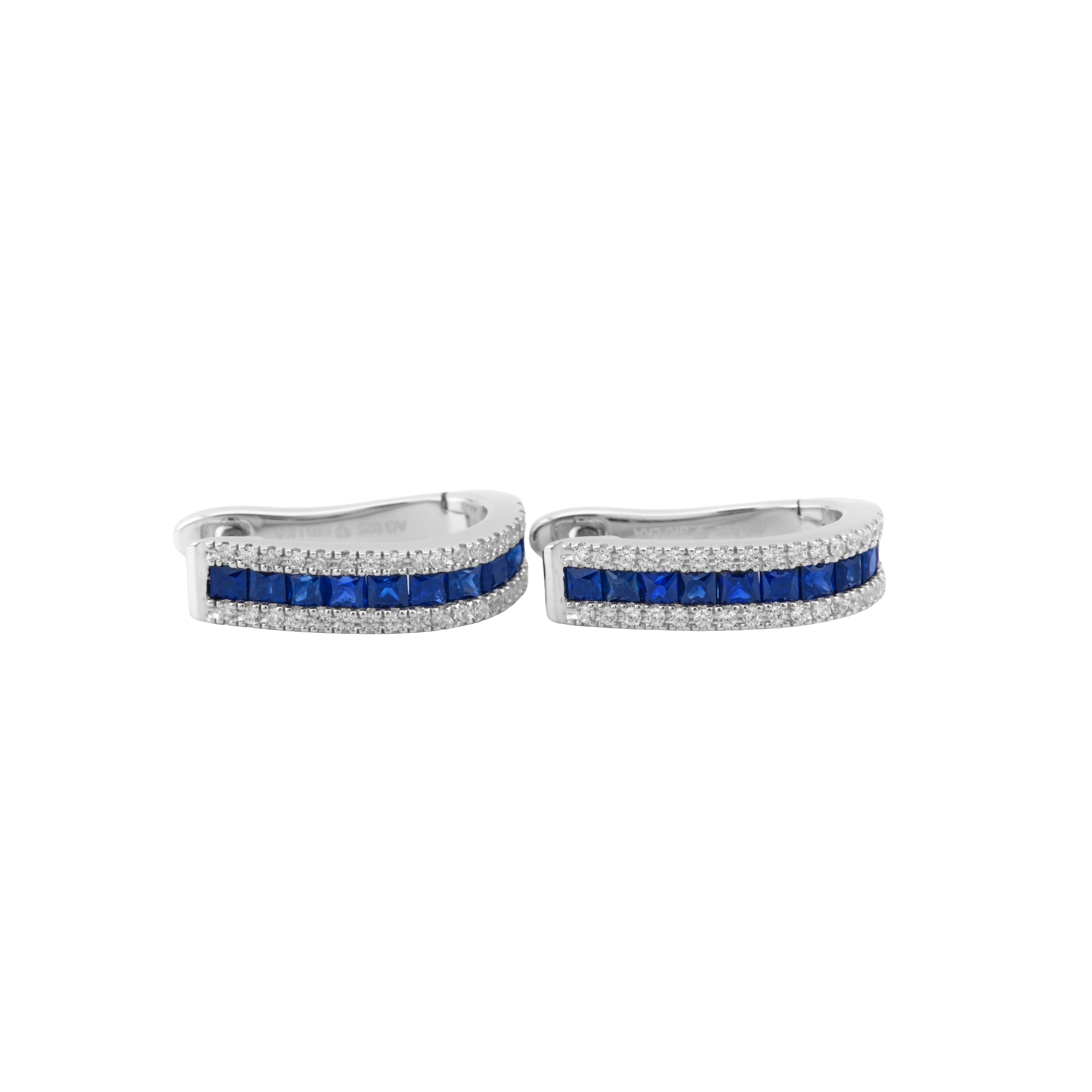 Sapphire Hoop Earrings