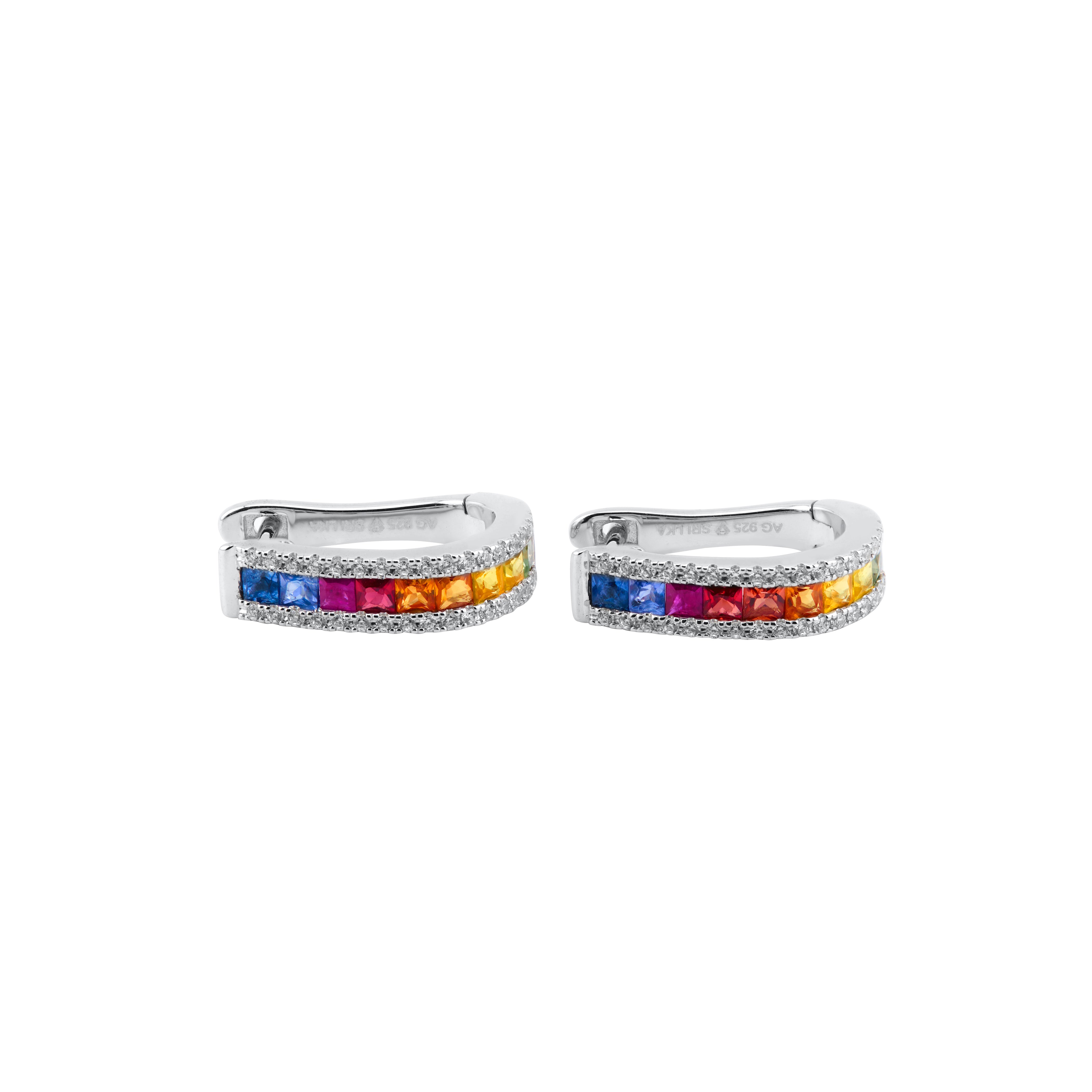 Sapphire Hoop Earrings