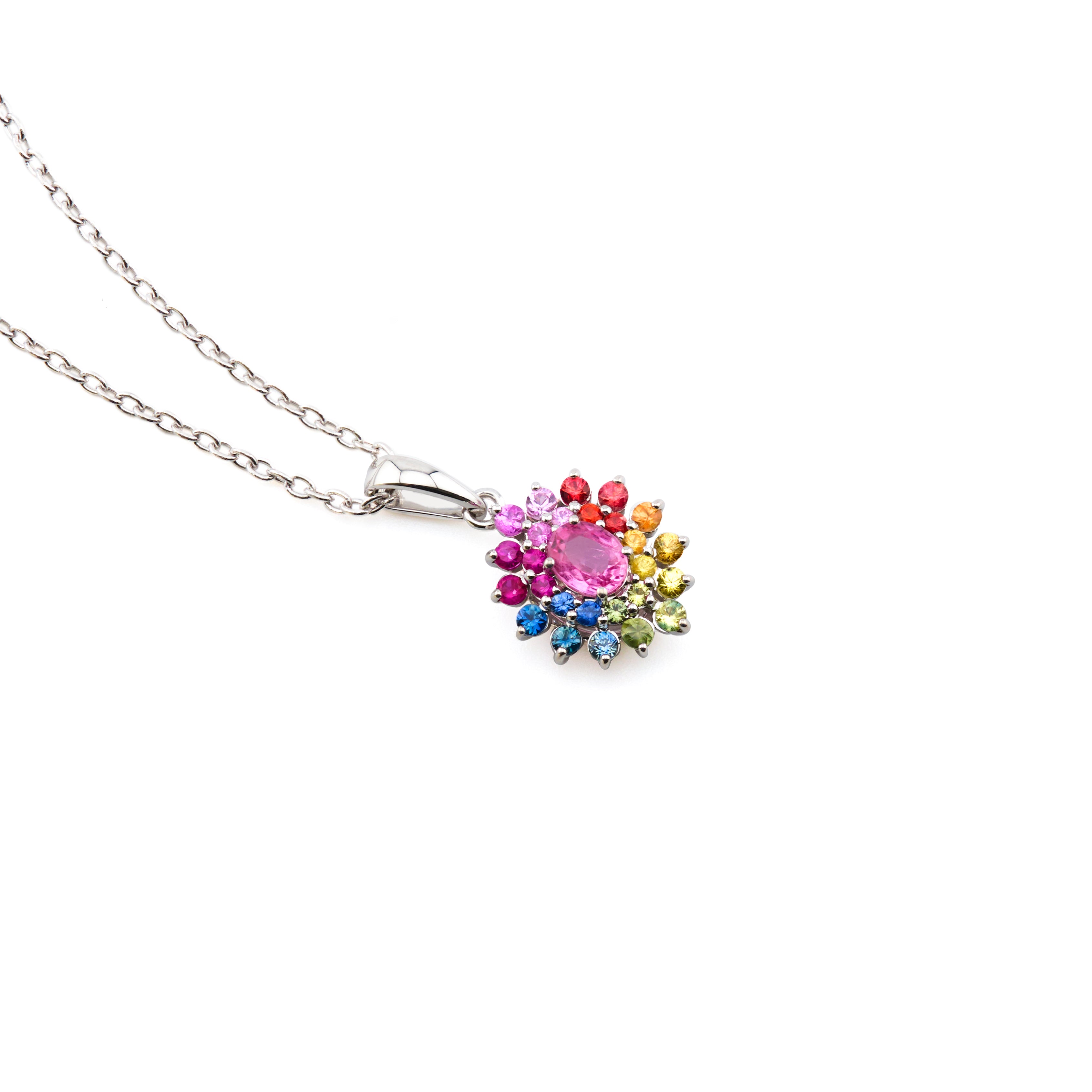 Rainbow Sapphire Necklace