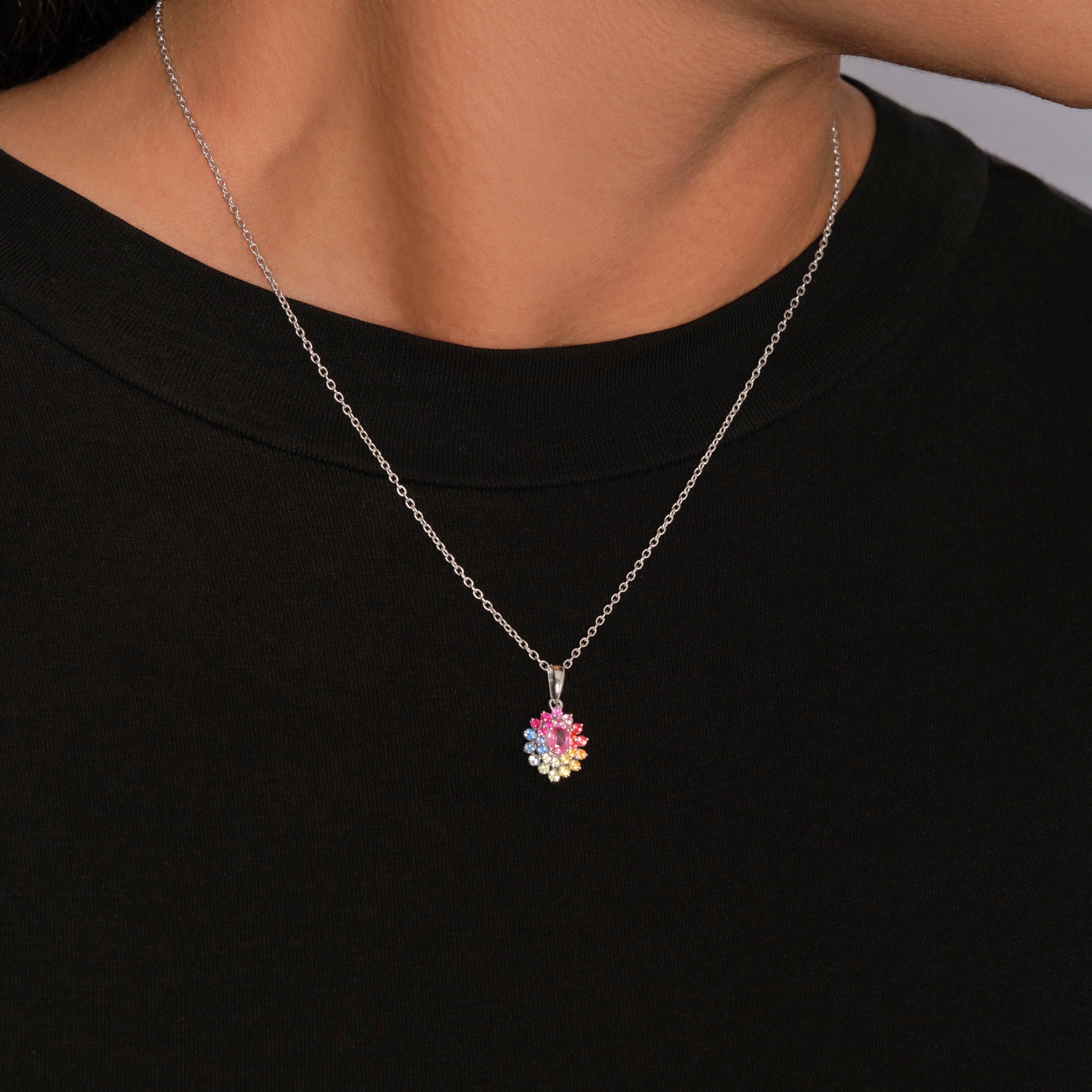 Rainbow Sapphire Necklace