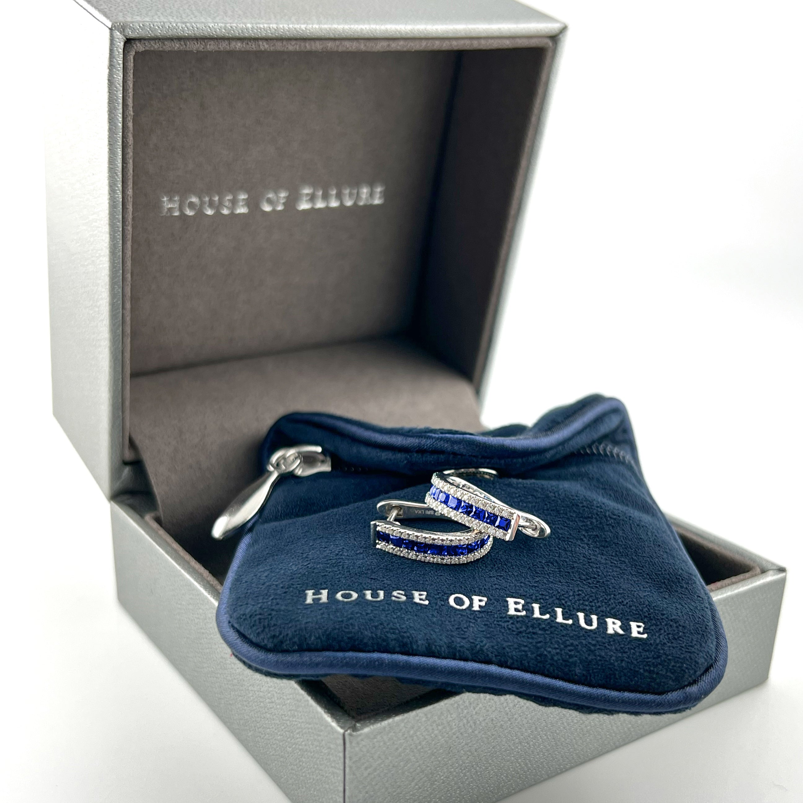 Sapphire Hoop Earrings