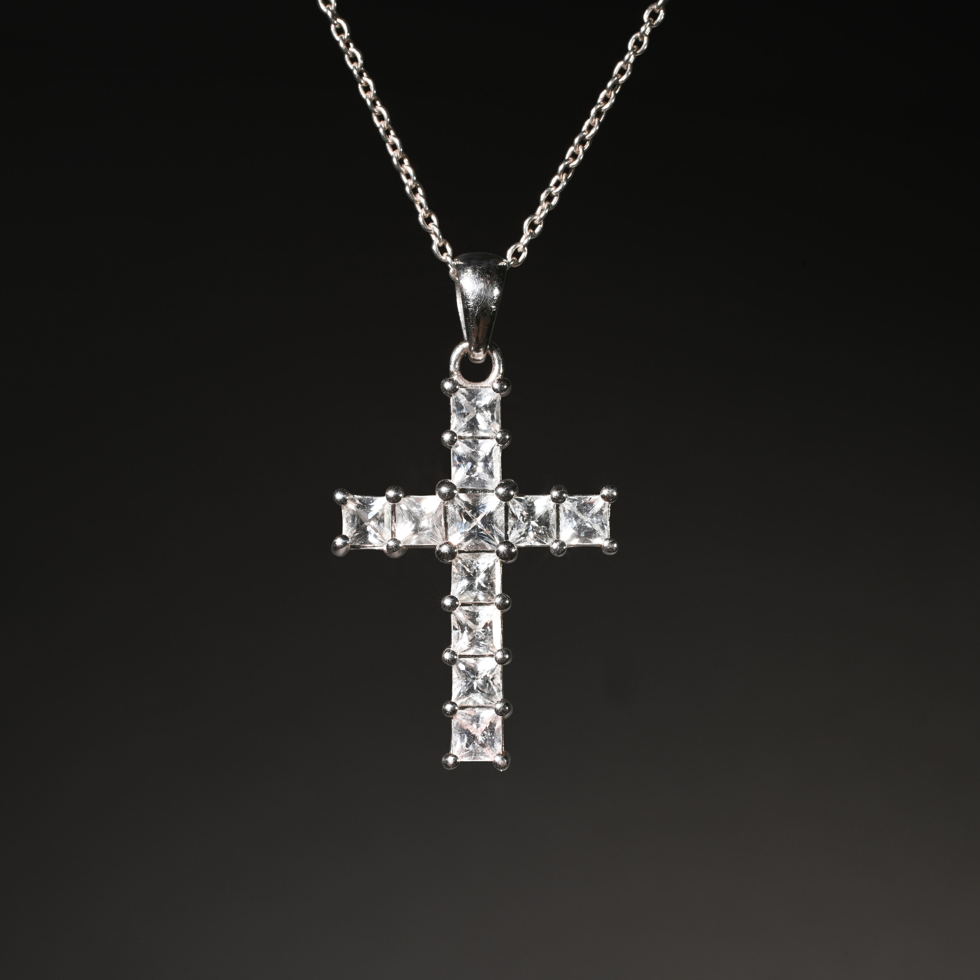 Sapphire Cross Pendant